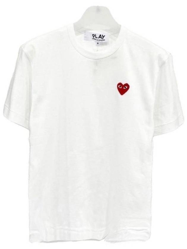 Play Red Heart Waffen Short Sleeve T-Shirt White P1 T108 2 - COMME DES GARCONS - BALAAN 2