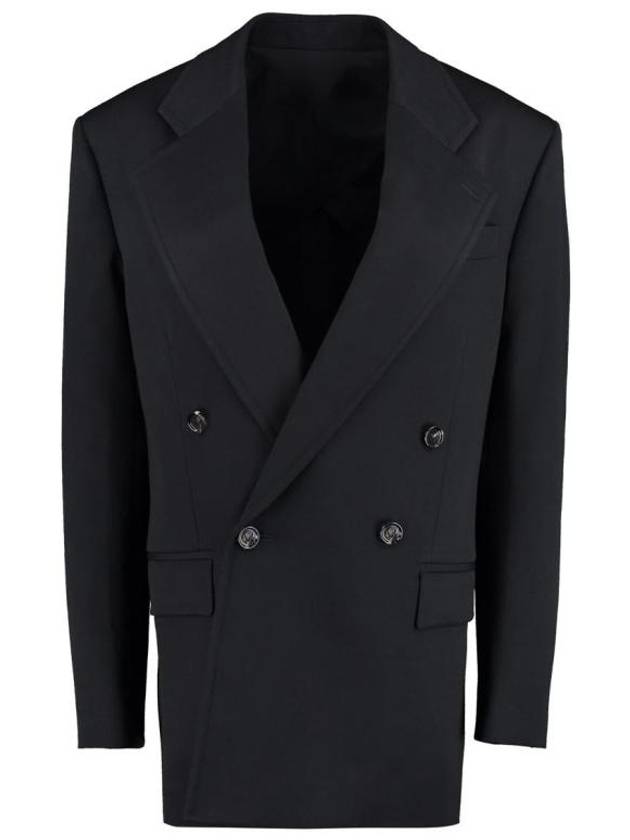 Grain De Poudre Blazer Jacket Black - BOTTEGA VENETA - BALAAN 1