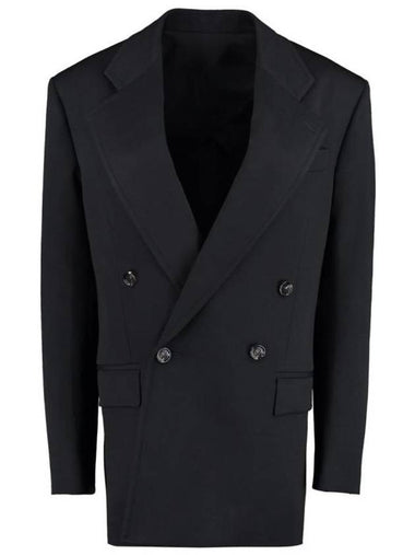 Grain De Poudre Blazer Jacket Black - BOTTEGA VENETA - BALAAN 1