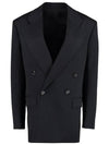 Grain De Poudre Blazer Jacket Black - BOTTEGA VENETA - BALAAN 2