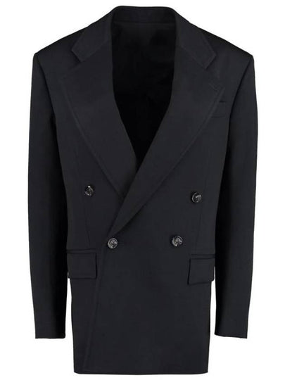 Grain De Poudre Blazer Jacket Black - BOTTEGA VENETA - BALAAN 2