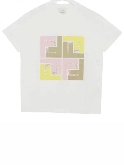 Kids Square FF Short Sleeve T-Shirt White - FENDI - BALAAN 2