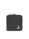 ORB Plaque Zip Around Coin Wallet Black - VIVIENNE WESTWOOD - BALAAN 2