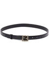 Logo Buckle Leather Belt Black - FENDI - BALAAN 1