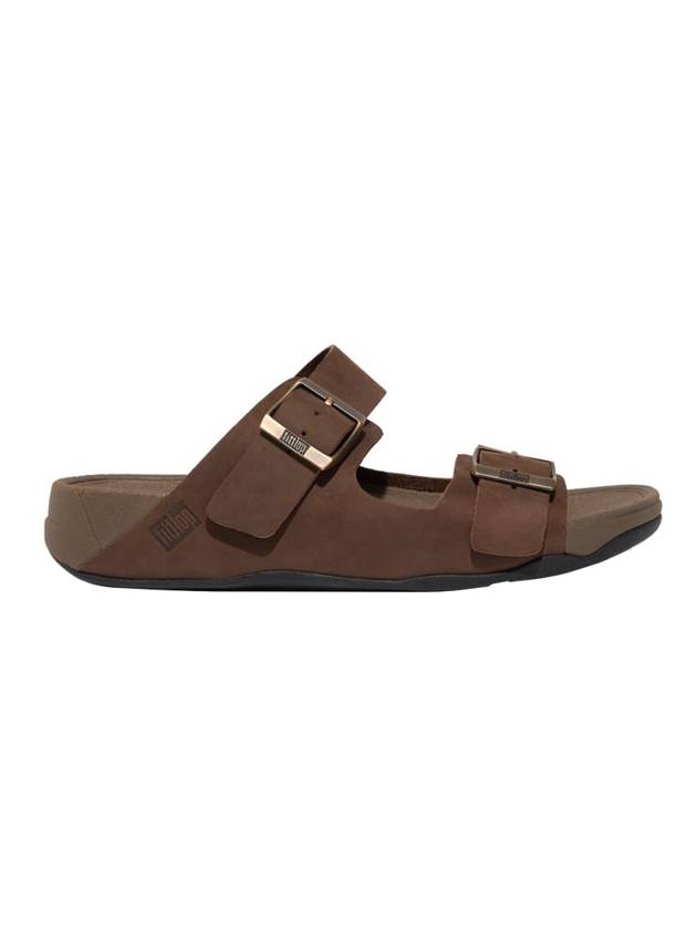 Men's Van Gogh Moc Buckle Nubuck Slippers Brown - FITFLOP - BALAAN 1