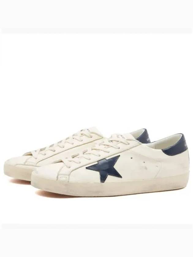 Superstar Beige Night Blue Heel Tab Sneakers - GOLDEN GOOSE - BALAAN 2