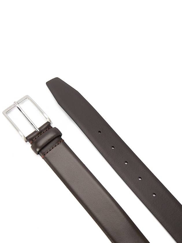 Logo Leather Belt Dark Brown - HUGO BOSS - BALAAN 4