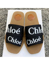 Woody Logo Flat Mule Slippers Black - CHLOE - BALAAN 3