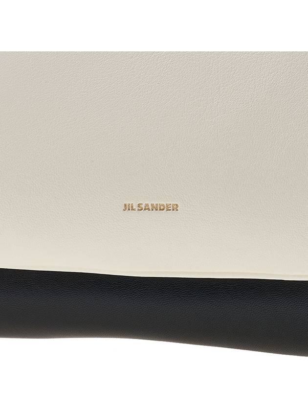 Ombra Color Block Zippered Leather Shoulder Bag Black White - JIL SANDER - BALAAN 8