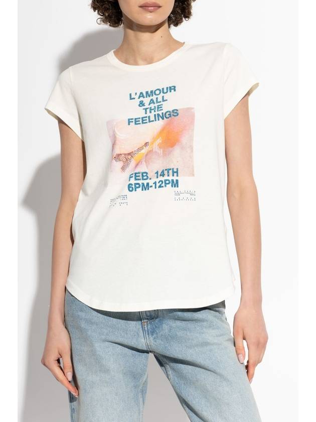 Zadig & Voltaire Printed T-shirt, Women's, Cream - ZADIG & VOLTAIRE - BALAAN 3