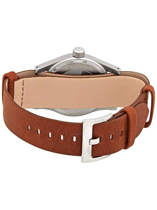 Khaki Field Mechanical Leather Watch Brown - HAMILTON - BALAAN 4