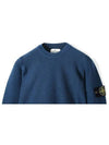 Wappen Patch Crew Neck Cotton Knit Top Navy - STONE ISLAND - BALAAN 4