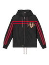 Angry Cat Embroidered Windbreaker Black - GUCCI - BALAAN 1