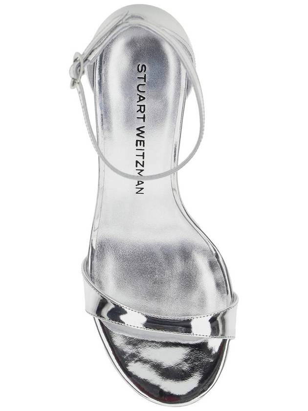 'Nudistarc' Metallic Sandals With High Block Heel In Patent Leather Woman - STUART WEITZMAN - BALAAN 4