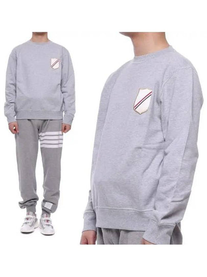 Men's Crest Patch Sweatshirt Grey - THOM BROWNE - BALAAN 2