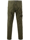 Men's Wappen Patch Cargo Straight Pants Green - STONE ISLAND - BALAAN 2