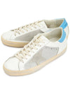 Super Star Leather Suede Low Top Sneakers White Grey Blue - GOLDEN GOOSE - BALAAN 2