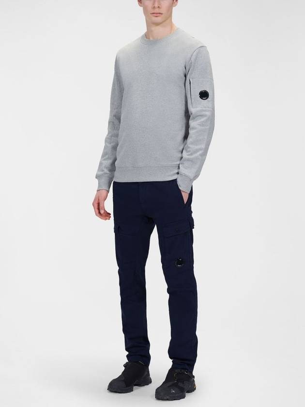 Men's Lens Wappen Diagonal Sweatshirt Grey - CP COMPANY - BALAAN 4