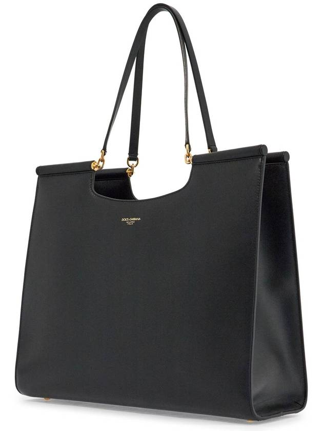 large black leather tote bag - DOLCE&GABBANA - BALAAN 3