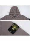 Logo Patch Drawstring Hoodie Grey - STONE ISLAND - BALAAN 6