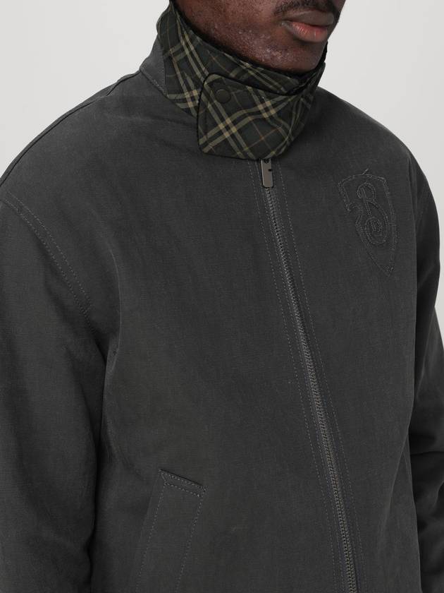 Corduroy Collar Cotton Jacket Black - BURBERRY - BALAAN 6