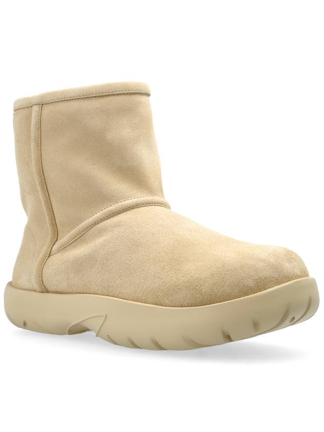 Bottega Veneta Suede Snow Boots, Women's, Cream - BOTTEGA VENETA - BALAAN 4