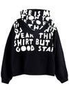 Lettering Printing Bag Cotton Hooded Top Black - MAISON MARGIELA - BALAAN.