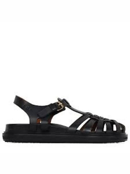 Leather Fisherman's Sandals Black - MARNI - BALAAN 2