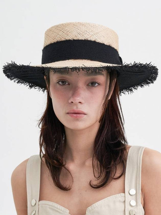 Classic Straw Boater Hat Beige - BROWN HAT - BALAAN 2