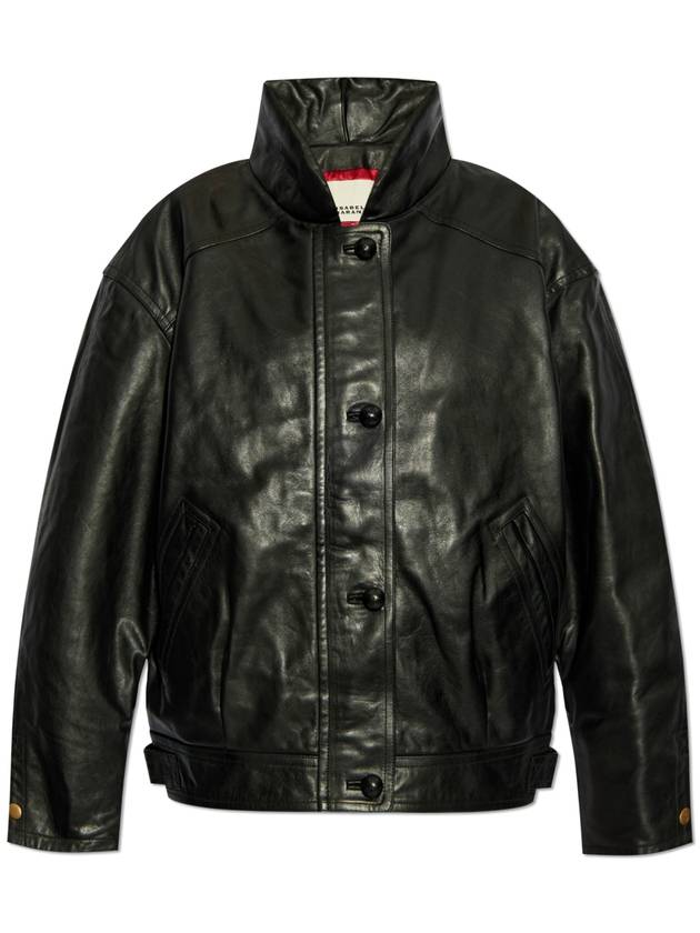 Isabel Marant Leather Jacket Betini, Women's, Black - ISABEL MARANT - BALAAN 1