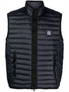 Men's Logo Patch Puffer Vest Navy - STONE ISLAND - BALAAN 2