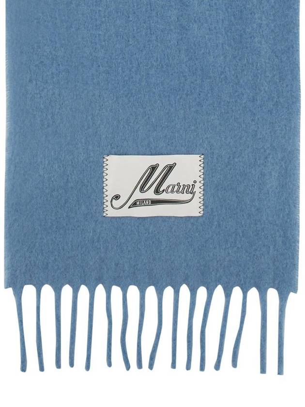 Alpaca Wool Muffler Blue - MARNI - BALAAN 3