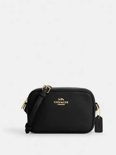 Jamie Camera Pebble Leather Cross Bag Black - COACH - BALAAN 1