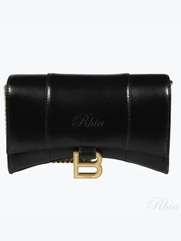 Hourglass Chain Mini Calfskin Cross Bag Black - BALENCIAGA - BALAAN 2