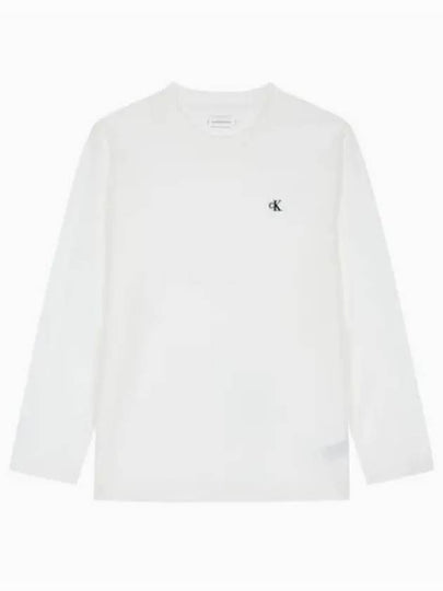 Jeans Archive Logo Heavy Cotton Long Sleeve T-Shirt White - CALVIN KLEIN - BALAAN 2