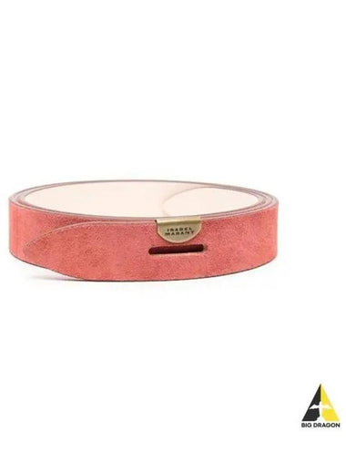 Isabel Marant Women s Regular Suede Leather Belt Light Pink Green CE011CFA A1B50A - ISABEL MARANT - BALAAN 1