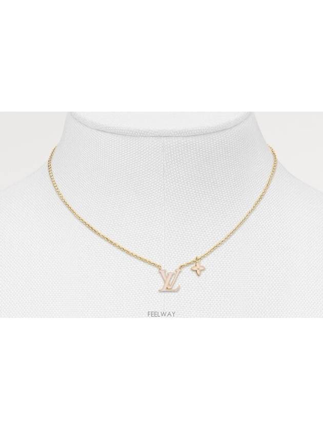 LV Iconic Enamel Necklace Gold - LOUIS VUITTON - BALAAN 4