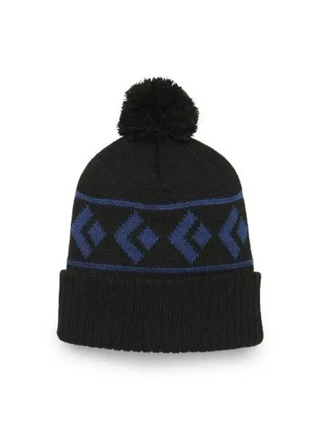 BLACK DIAMOND tom pom beanie AAAAP721032 - BLACK & BROWN - BALAAN 1