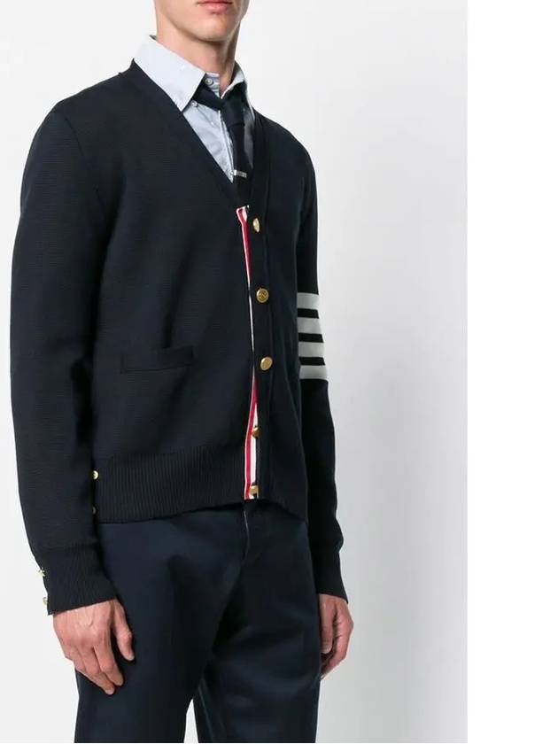 Milano Stitch 4 Bar Cardigan Navy - THOM BROWNE - BALAAN 5