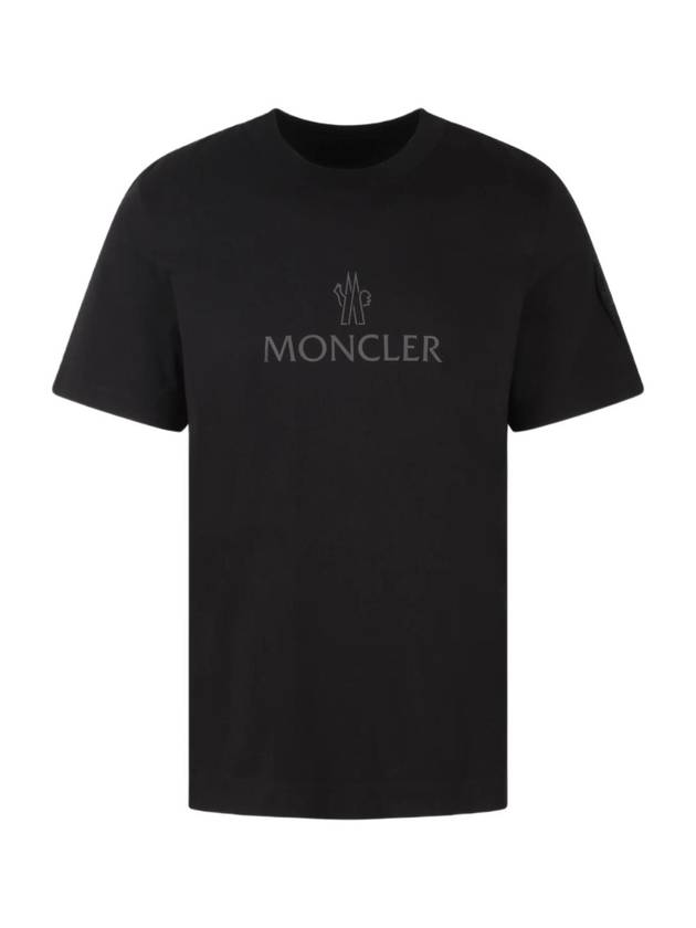 Logo Cotton Short Sleeve T-Shirt Black - MONCLER - BALAAN 1