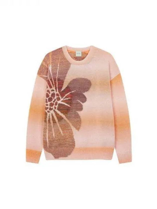 Women s Big Flower Graphic Crew Neck Knit Orange 271306 - PAUL SMITH - BALAAN 1