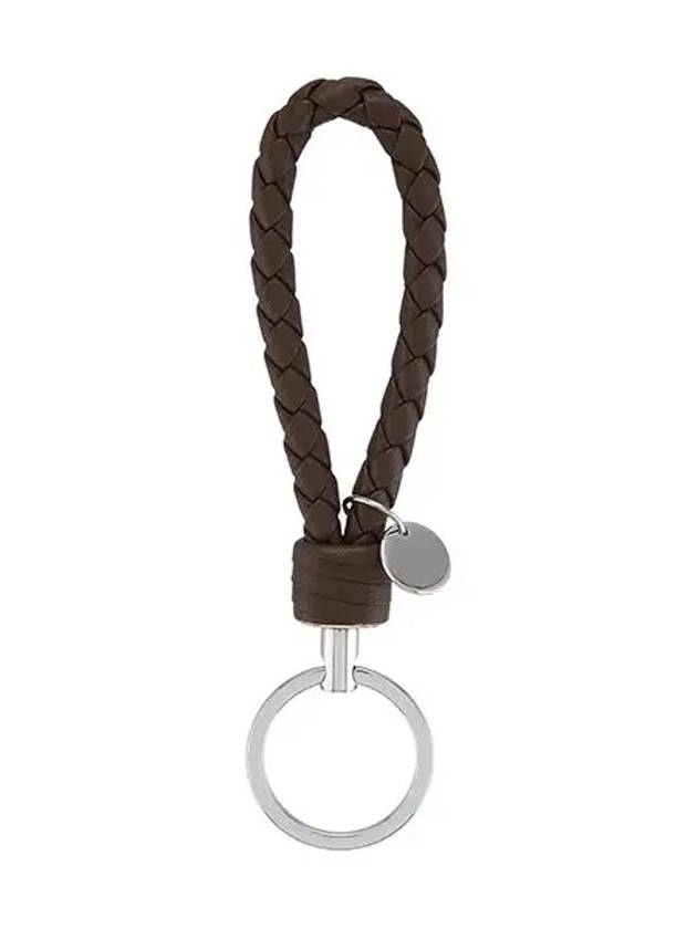 Intrecciato Leather Key Holder Brown - BOTTEGA VENETA - BALAAN 5