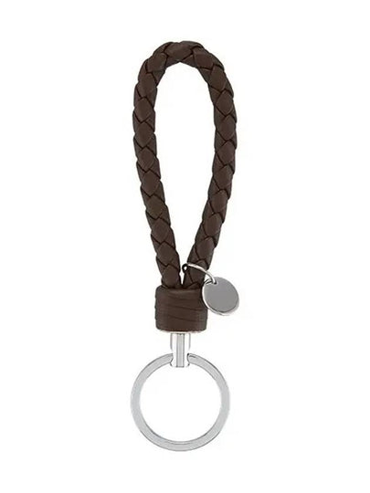 Intrecciato Leather Key Holder Brown - BOTTEGA VENETA - BALAAN 2