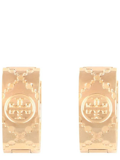 Monogram Hoop Earrings Gold - TORY BURCH - BALAAN 2