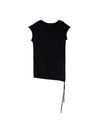 KELLY Drop Shoulder Strap T Shirt 2301WJSW11FA185 099 - ANN DEMEULEMEESTER - BALAAN 1