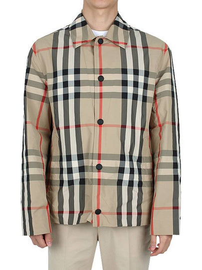 Check Nylon Jacket Beige - BURBERRY - BALAAN 2