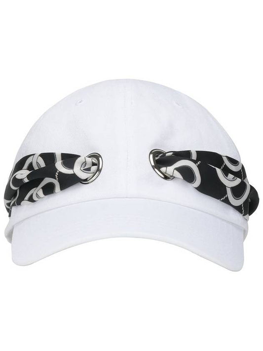 Scarf Ribbon Decoration Soft Type White Ball Cap DO9242AC16 1 - DOYOUKNOWMC GOLF WEAR - BALAAN 1