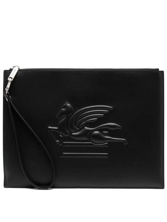 Pegaso Embossed Logo Clutch 1P0392201 - ETRO - 1