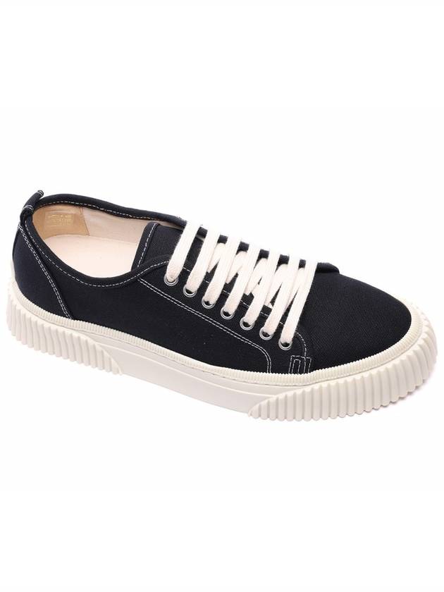 Canvas Low-Top Sneakers Black - AMI - BALAAN 5