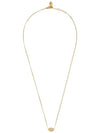 Signature V Logo Necklace Gold - VALENTINO - BALAAN 4